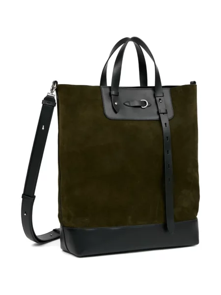 Geantă Maison Margiela din piele de căprioară negru