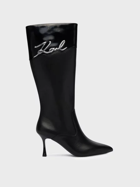 Шкіряні Чоботи Karl Lagerfeld чорний