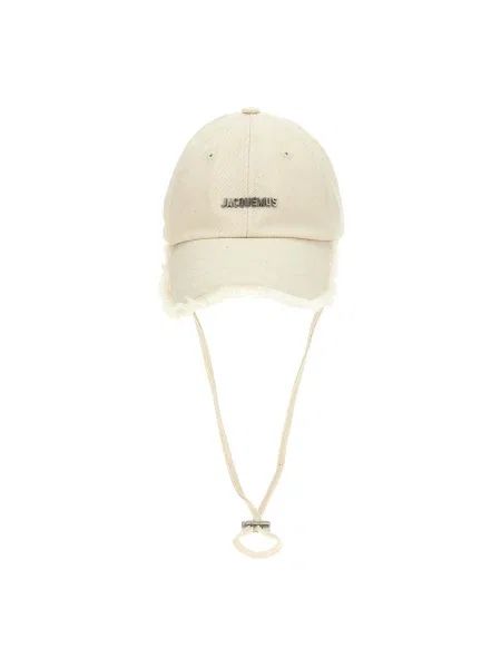 Czapka z daszkiem Jacquemus z logo biała
