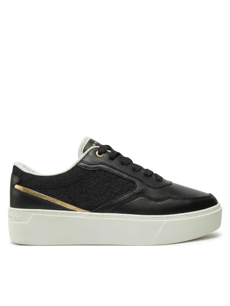 Tommy Hilfiger De piele sneakers negru