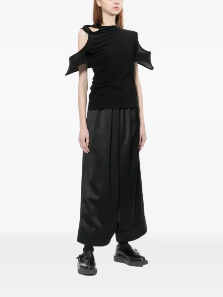 Top Junya Watanabe asimetric negru