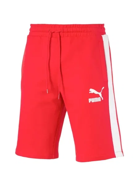 Pantaloni scurți Puma cu imagine roșu