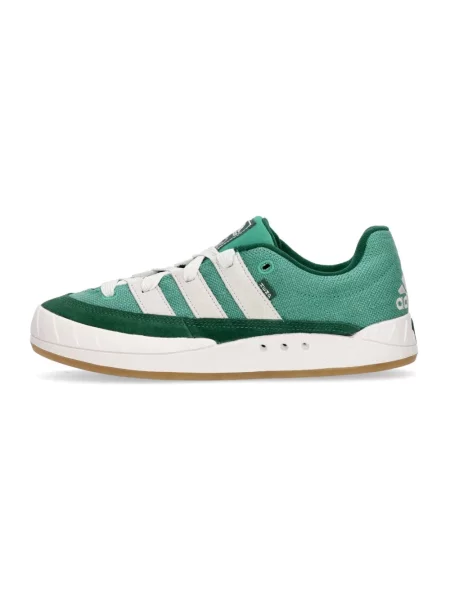 Sneakersy Adidas zamszowe z logo zielone