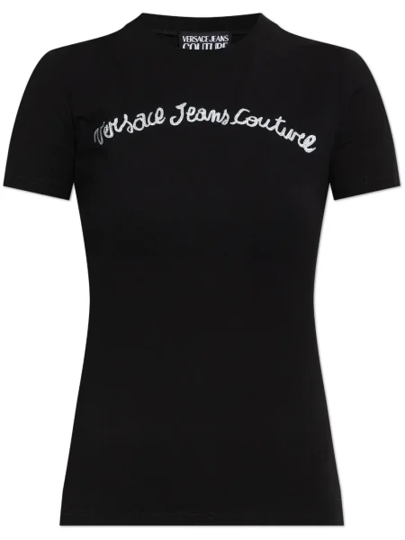 Tricou Versace Jeans Couture cu imagine negru