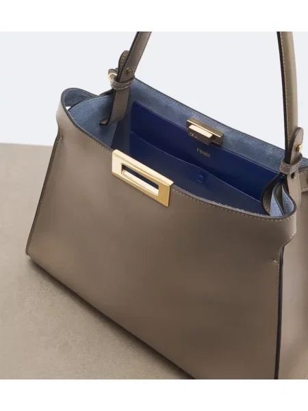 Geantă Fendi din piele bej