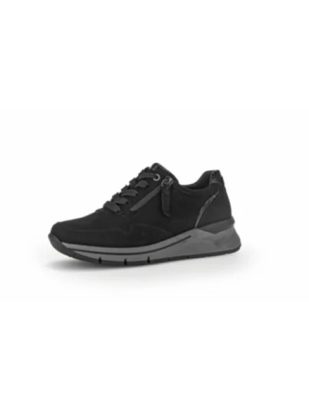 Sneakersy Gabor skórzane sznurowane czarne