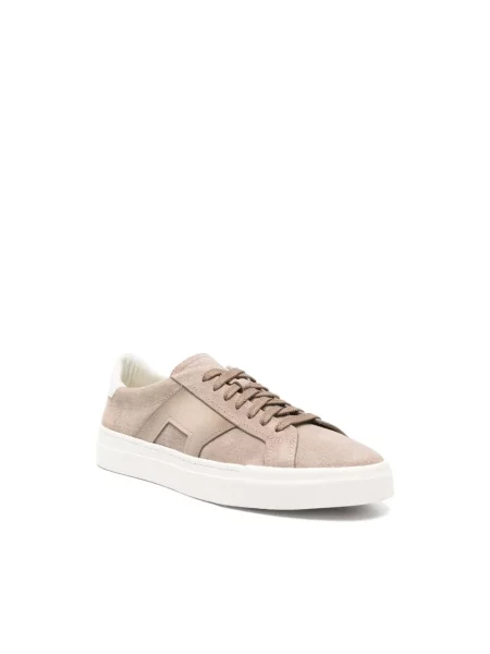 Sneakersy Santoni skórzane na sprzączkę brązowe