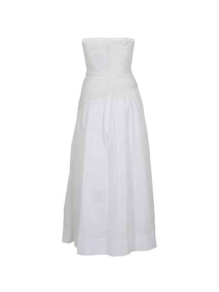 Rochie maxi Staud fără bretele alb