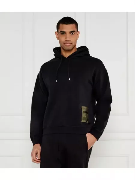 Hanorac | Relaxed fit negru