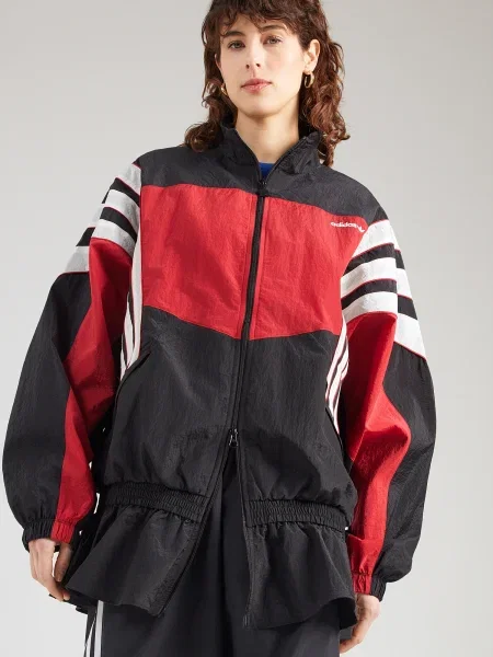 ADIDAS ORIGINALS Demisezoninė striukė SANTIAGO raudona balta juoda
