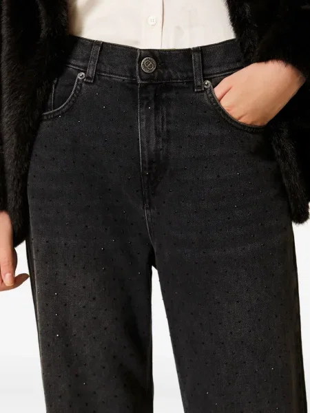 Blugi Twinset cu 5 buzunare negru