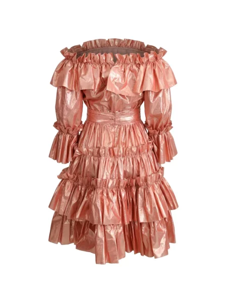 Rochie mini Dolce & Gabbana cu volane roz