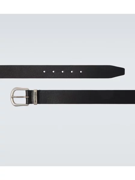 Curea Balenciaga din piele negru