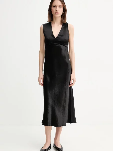 MM rochie maxi drept negru