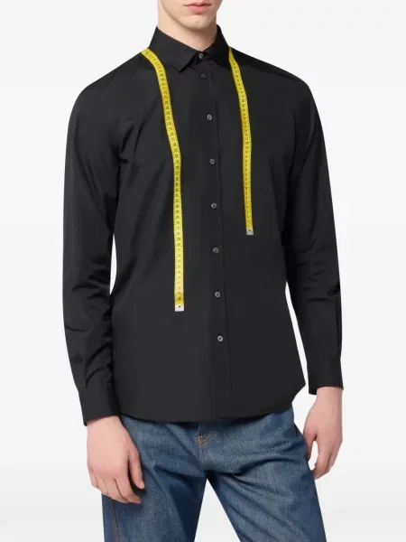 Cămașă Moschino din poplin negru