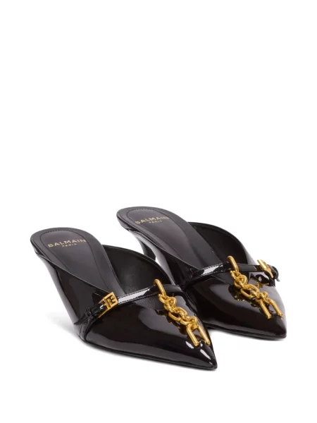 Papuci tip mules Balmain negru