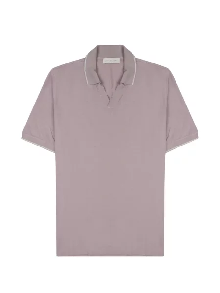 Tricou Luigi Gentile cu decolteu în V roz