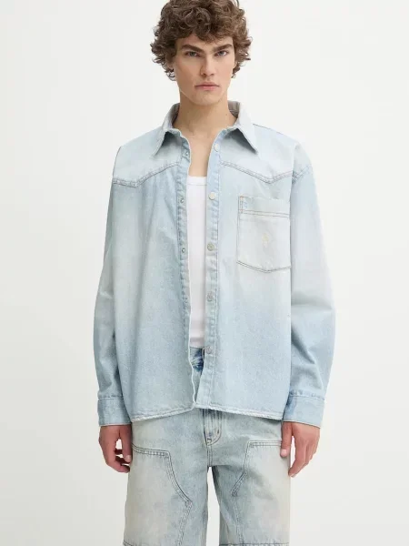 Won Hundred cămașă jeans cu guler clasic relaxed albastru