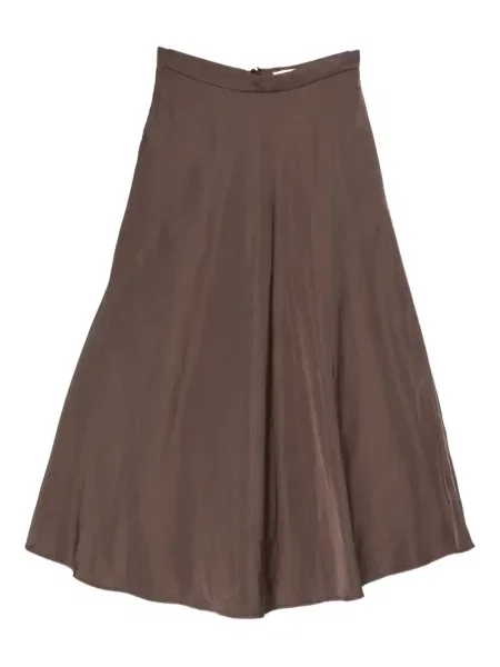Fustă midi Dorothee Schumacher până la genunchi maro