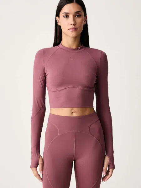 Tricou cu mânecă lungă Adidas By Stella Mccartney roz