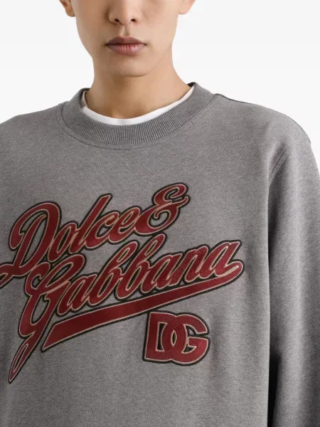 Hanorac Dolce & Gabbana cu broderie gri