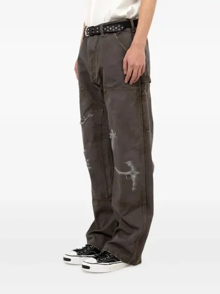 Kalhoty Kamiya s oděrkami šedé