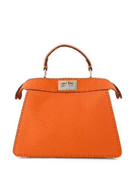 Geantă Fendi Peekaboo portocaliu