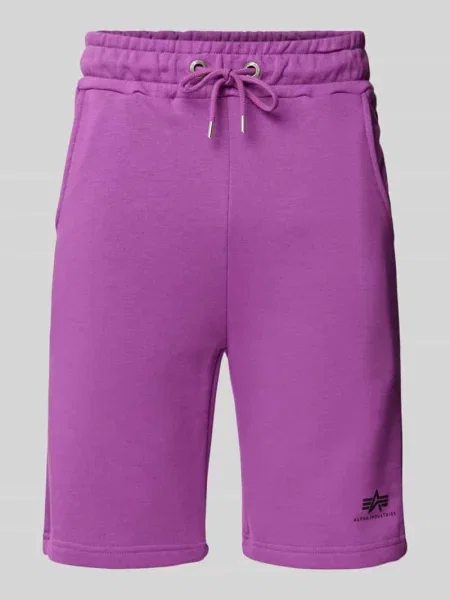 Szorty z dzianiny dresowej o kroju regular fit z nadrukiem z logo Alpha Industries