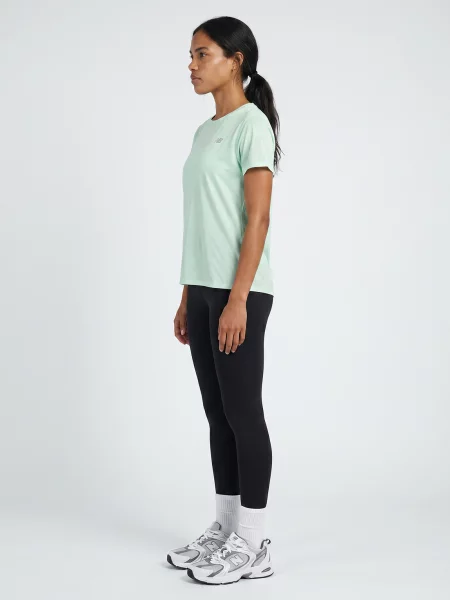 Női póló New Balance Athletics cosmic jade heather. Méret: S zöld