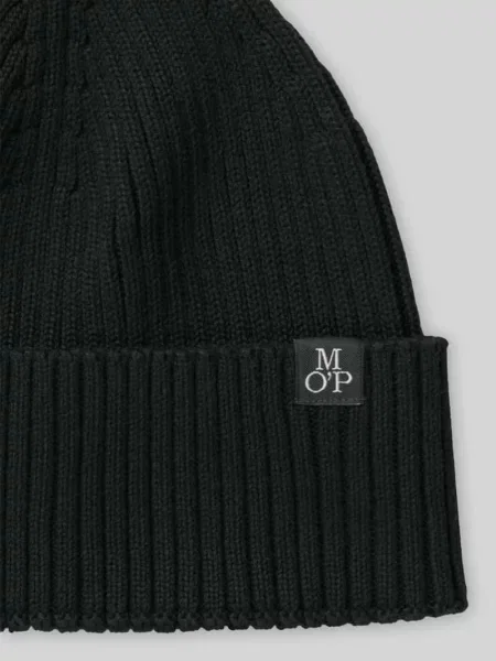 Czapka z naszywką z logo Marc O'polo czarna