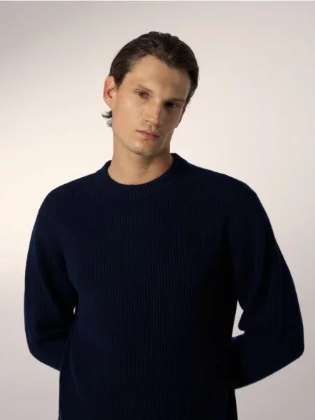 Шерстяной свитер Reserved синий