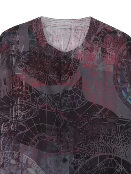 Košile Yohji Yamamoto s potiskem šedá