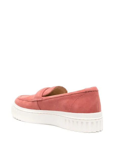 Pantofi loafer Clarks din nubuc roz