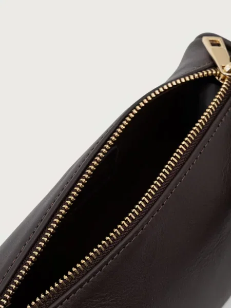 Answear.LAB чанта crossbody дамска от кожа кафяво