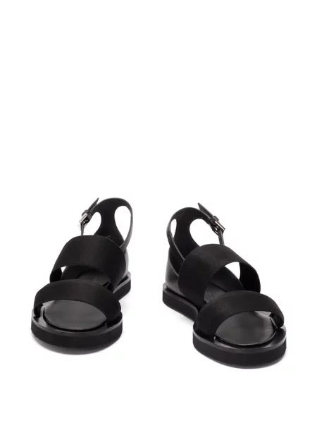 Sandale Max Mara din piele fără toc negru