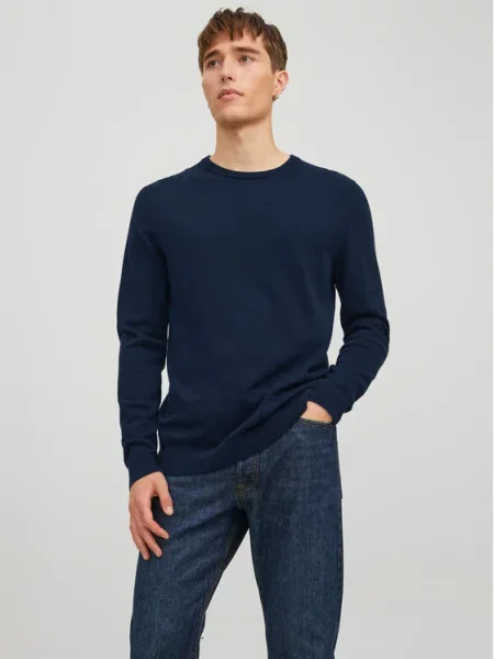 Jack&Jones Megztinis Pilka Regular Fit mėlyna