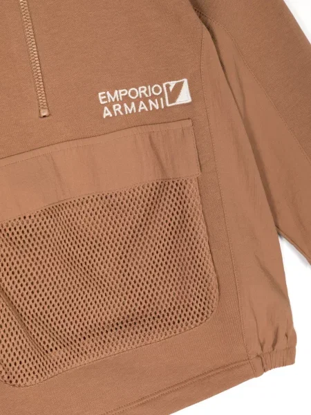 Bluza dziecięca Emporio Armani brązowa