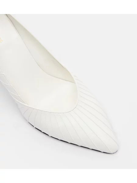 Pantofi cu toc Versace din piele alb