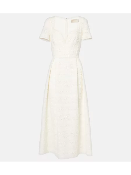 Rochie midi Elie Saab până la genunchi de costum alb