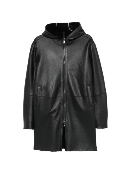 Geanta de piele Tagliatore cu glugă negru