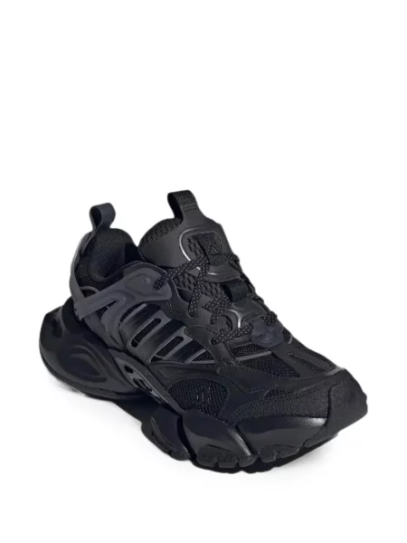 Pulover Adidas cu autograf cu decolteu în V de catifea cord gri