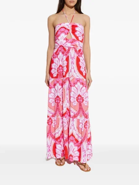 Rochie maxi Melissa Odabash de costum roz