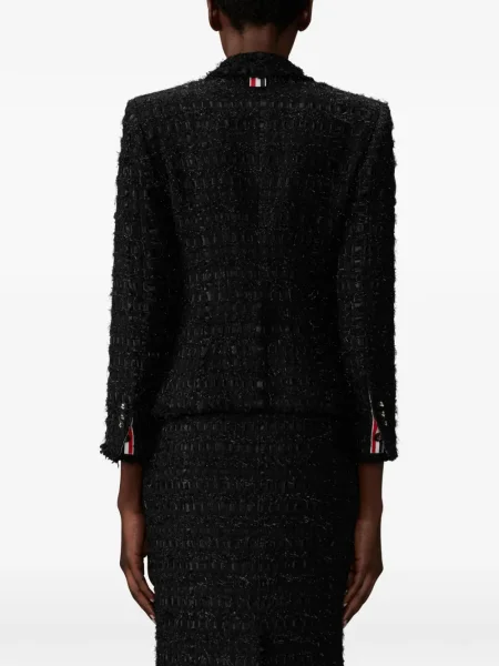 Sacou Thom Browne din tweed negru