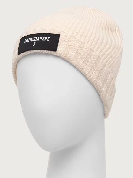 Patrizia Pepe beanie pentru femei bej