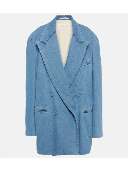 Sacou Dries Van Noten albastru