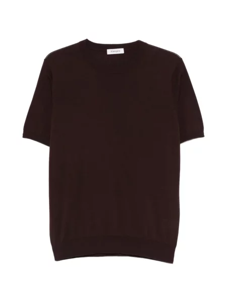 Tricou Kangra cu decolteu rotund maro