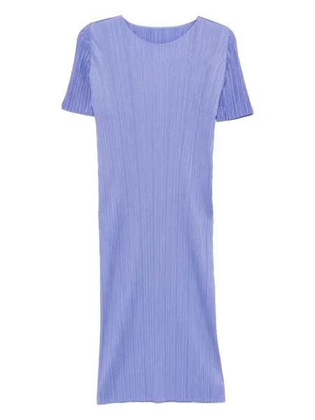 Rochie midi Pleats Please Issey Miyake plisată până la genunchi de costum albastru