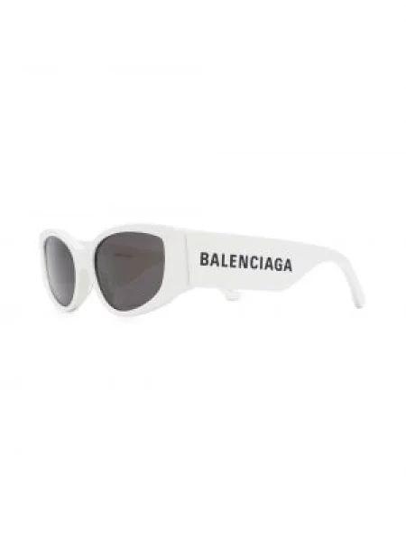 Raštuotos saulės akiniai Balenciaga Eyewear balta