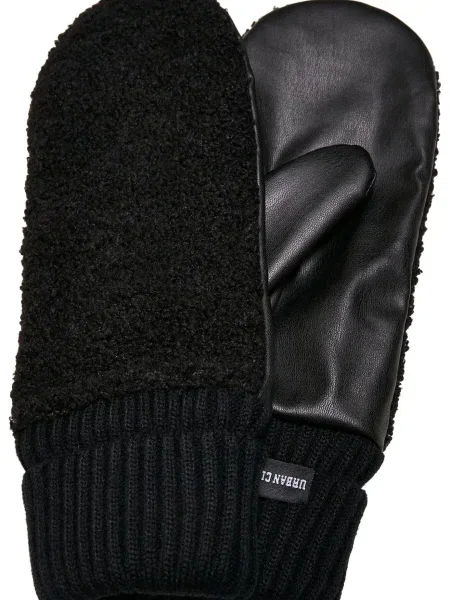 Urban Classics Mănuși fără degete / alb negru