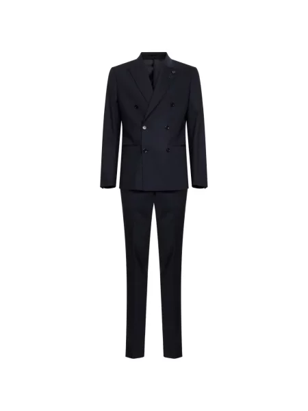 Costum Lardini cu două rânduri de nasturi albastru